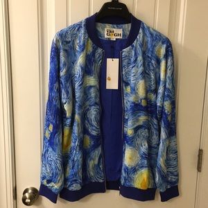 Van Gogh Starry Night Bomber Jacket